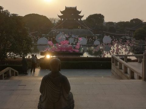 Auslandsaufenthalt China, Abendlicht und Laternen